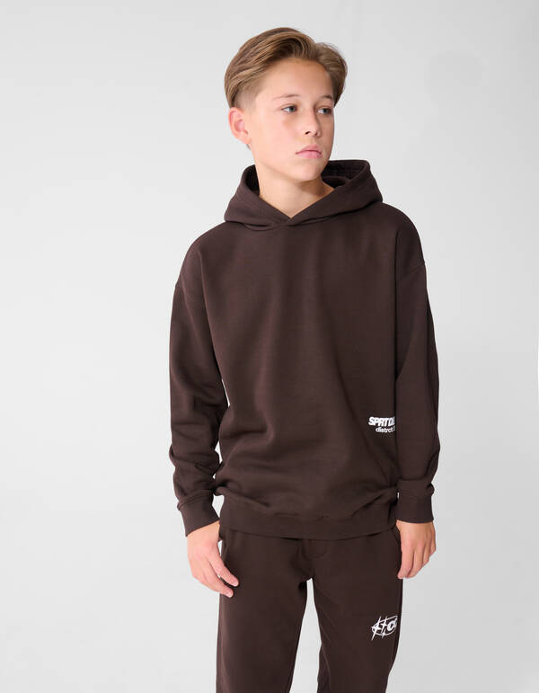 Minimal Hoodie Donkerbruin SHOEBY BOYS