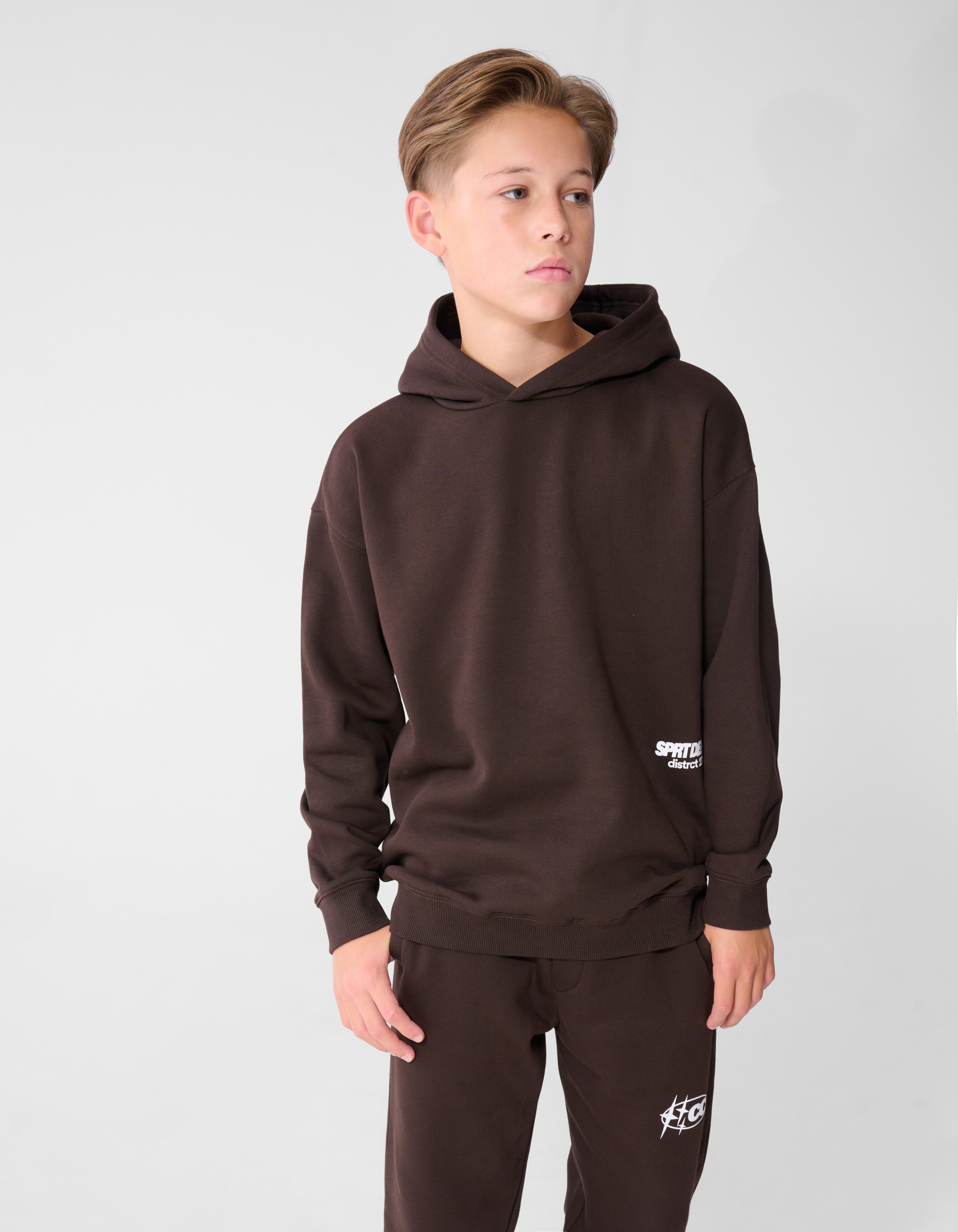 Minimal Hoodie Donkerbruin SHOEBY BOYS