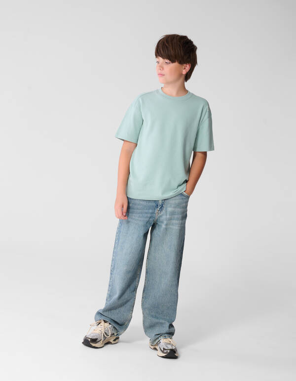 Basis Label T-Shirt Lichtgroen SHOEBY BOYS