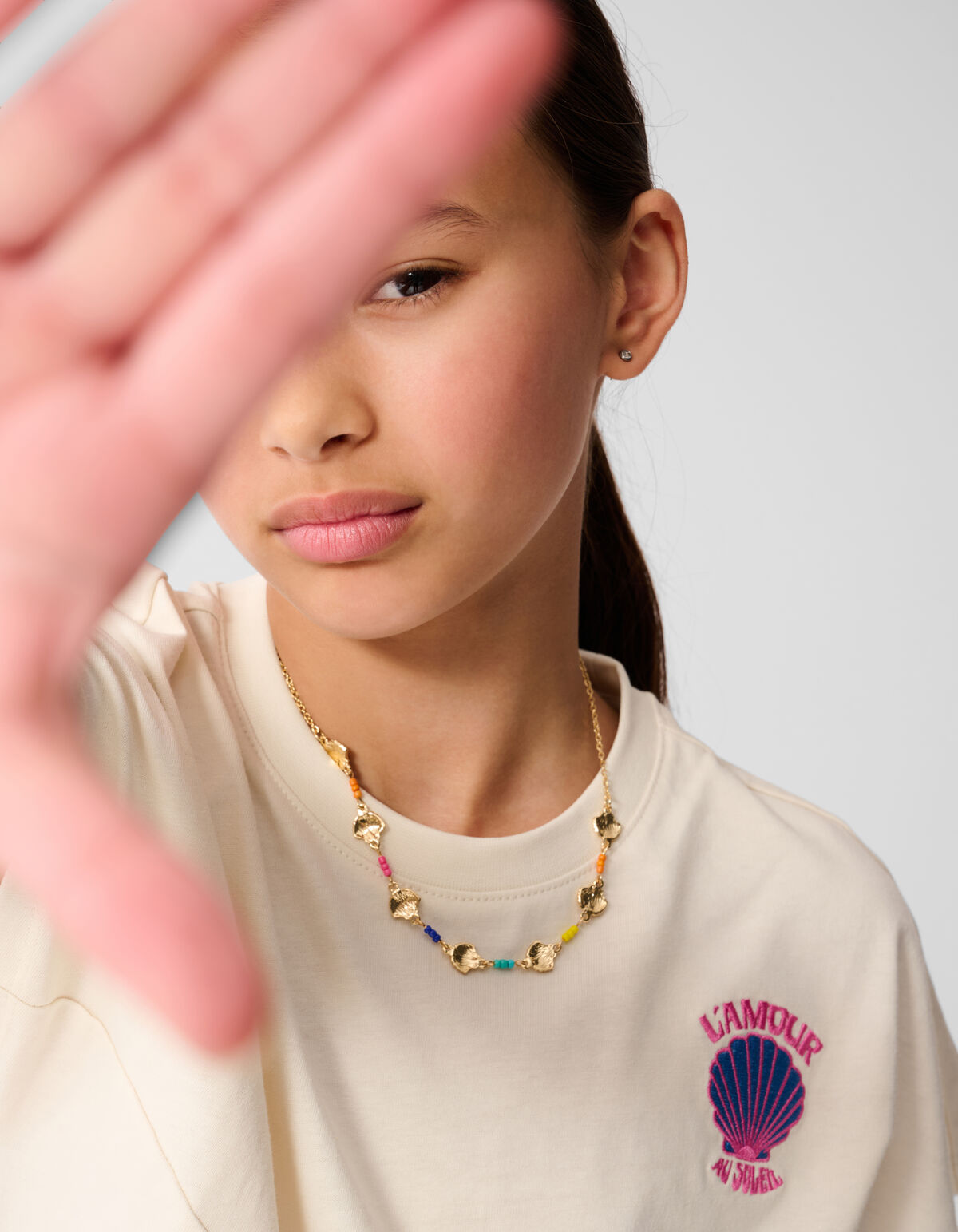 Schelp Overslag Top Gebroken Wit SHOEBY GIRLS