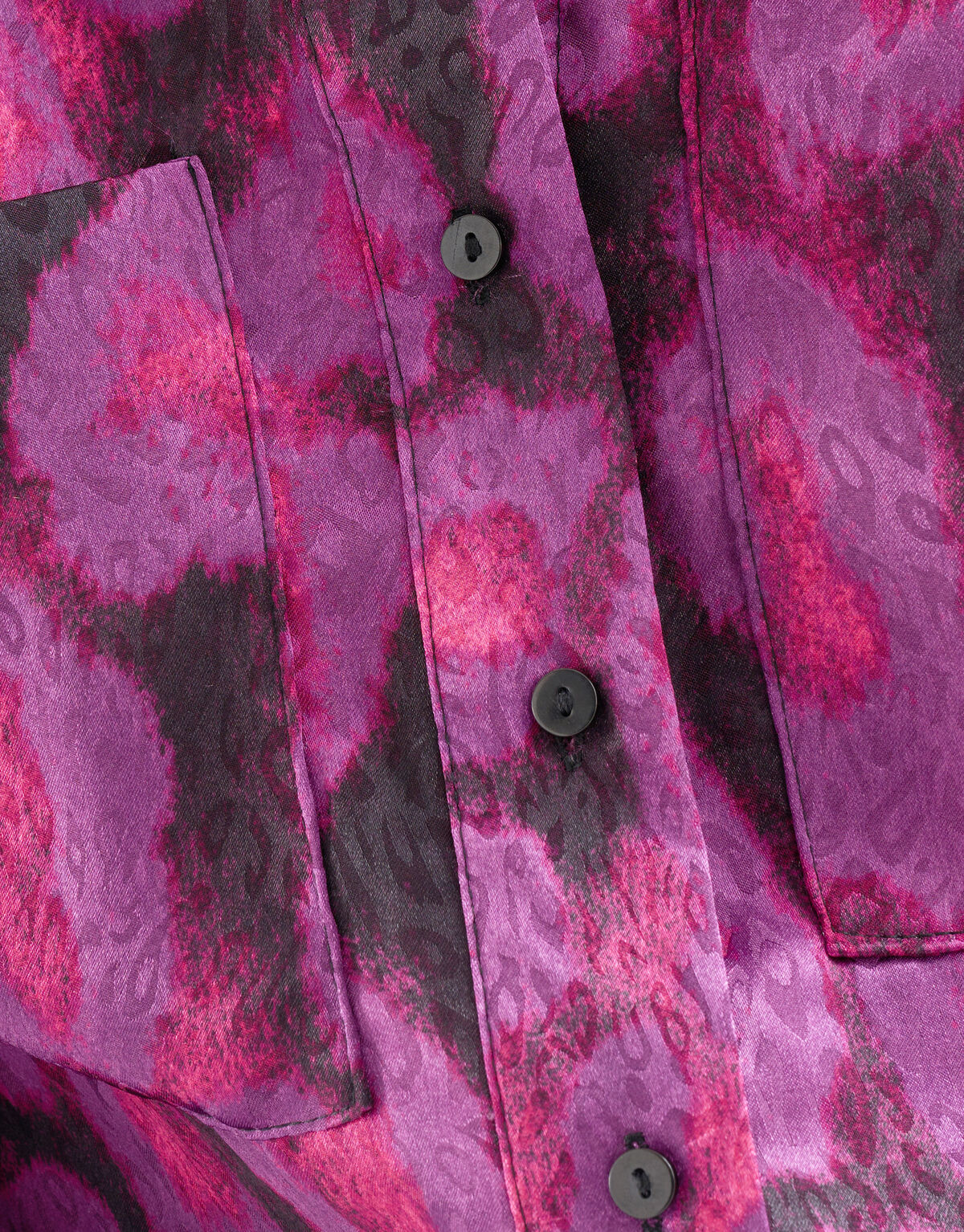 Satijnen Schoudervulling Blouse Paars EKSEPT