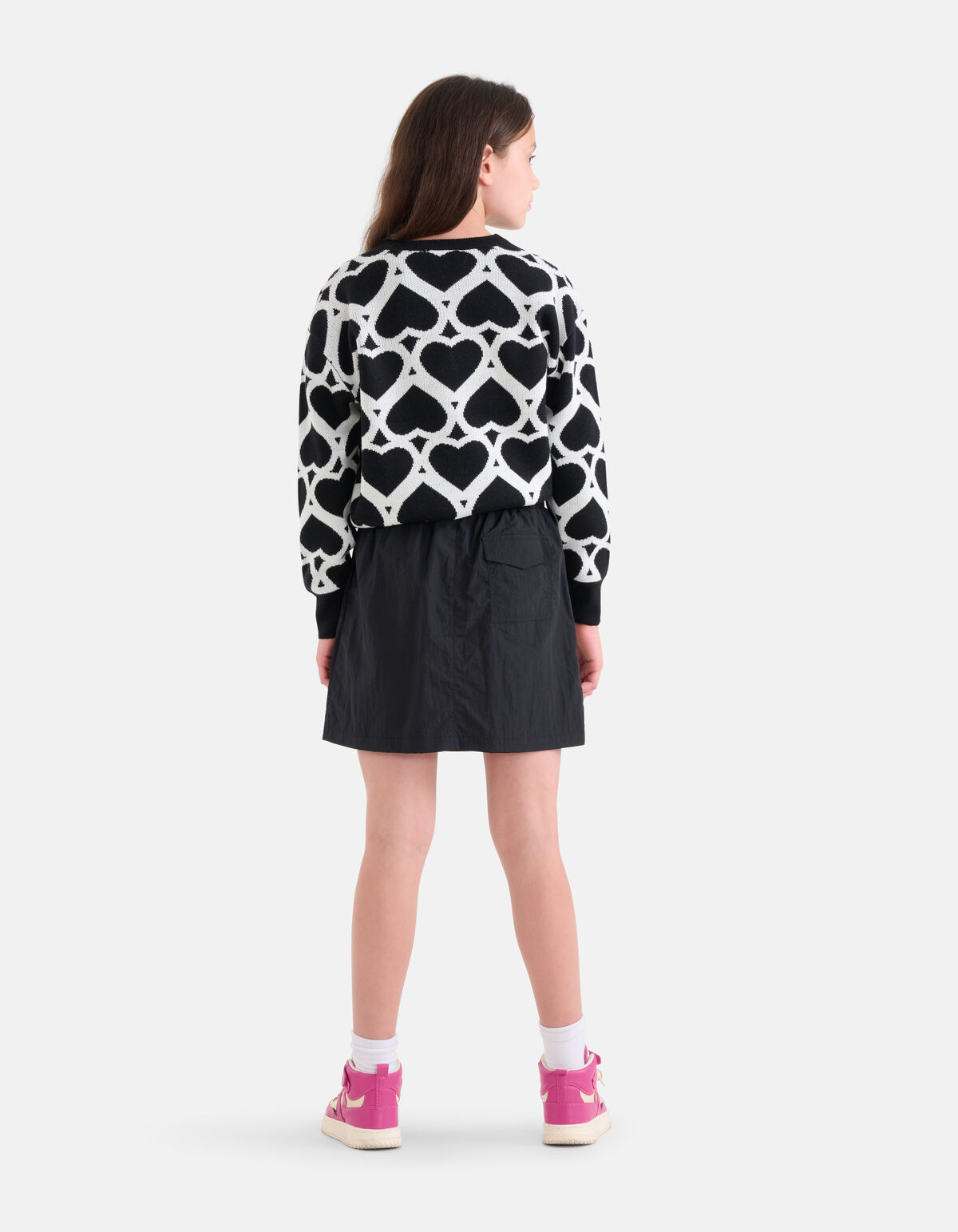 Printed Jacquard Trui Zwart SHOEBY GIRLS