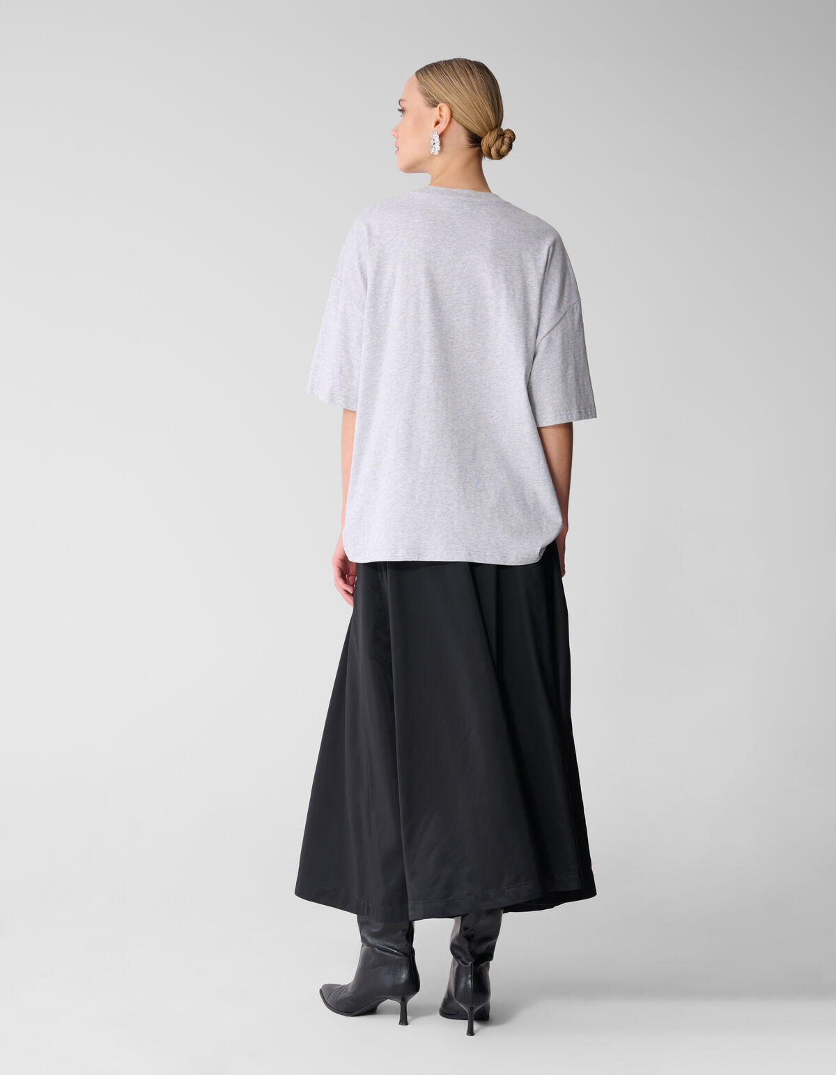 Wide Sporty Maxi Rok Zwart SHOEBY WOMEN