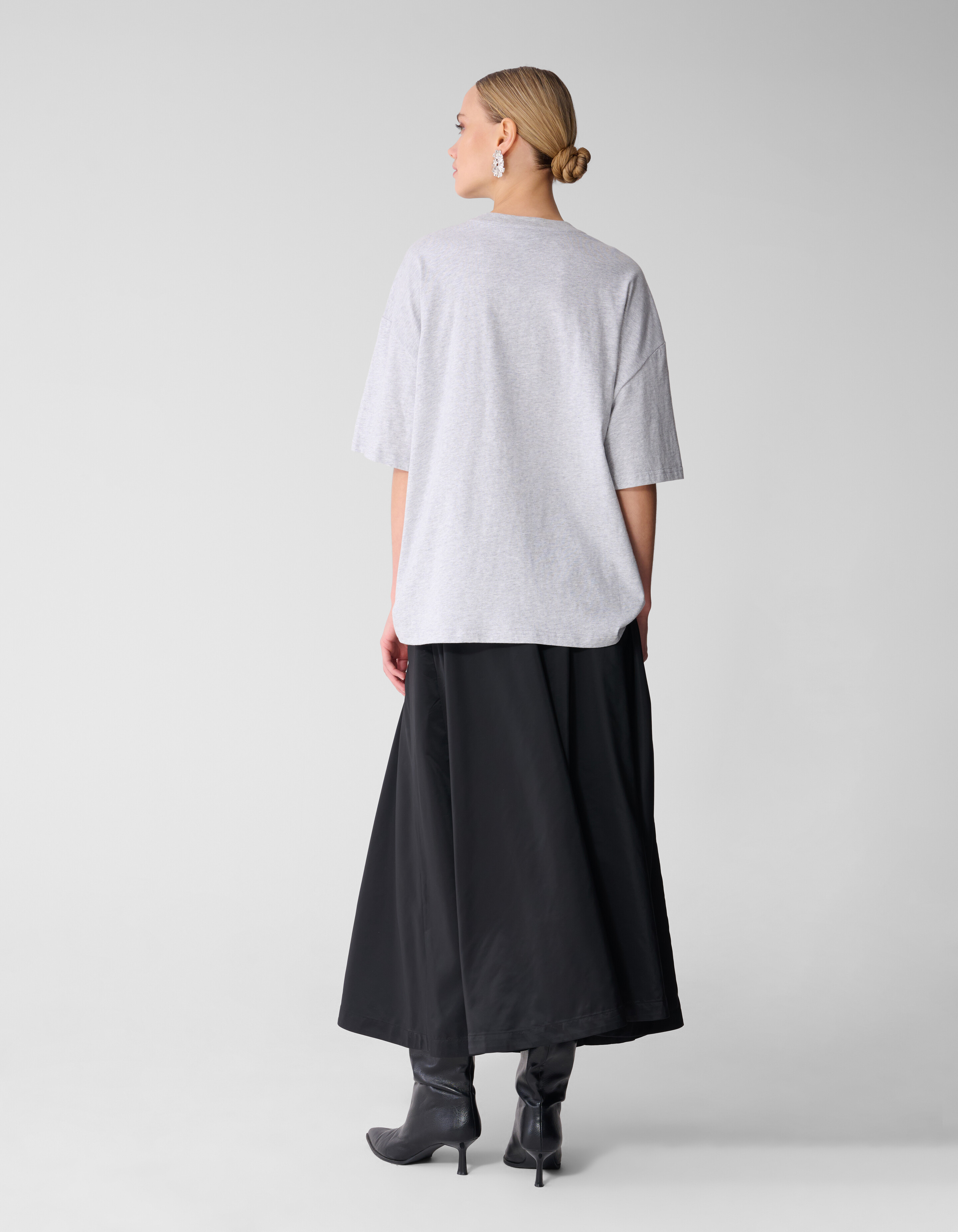 Wide Sporty Maxi Rok Zwart SHOEBY WOMEN