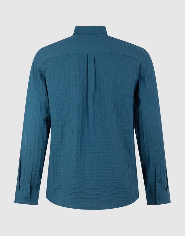 Cube Structuur Overhemd Donkergroen SHOEBY MEN