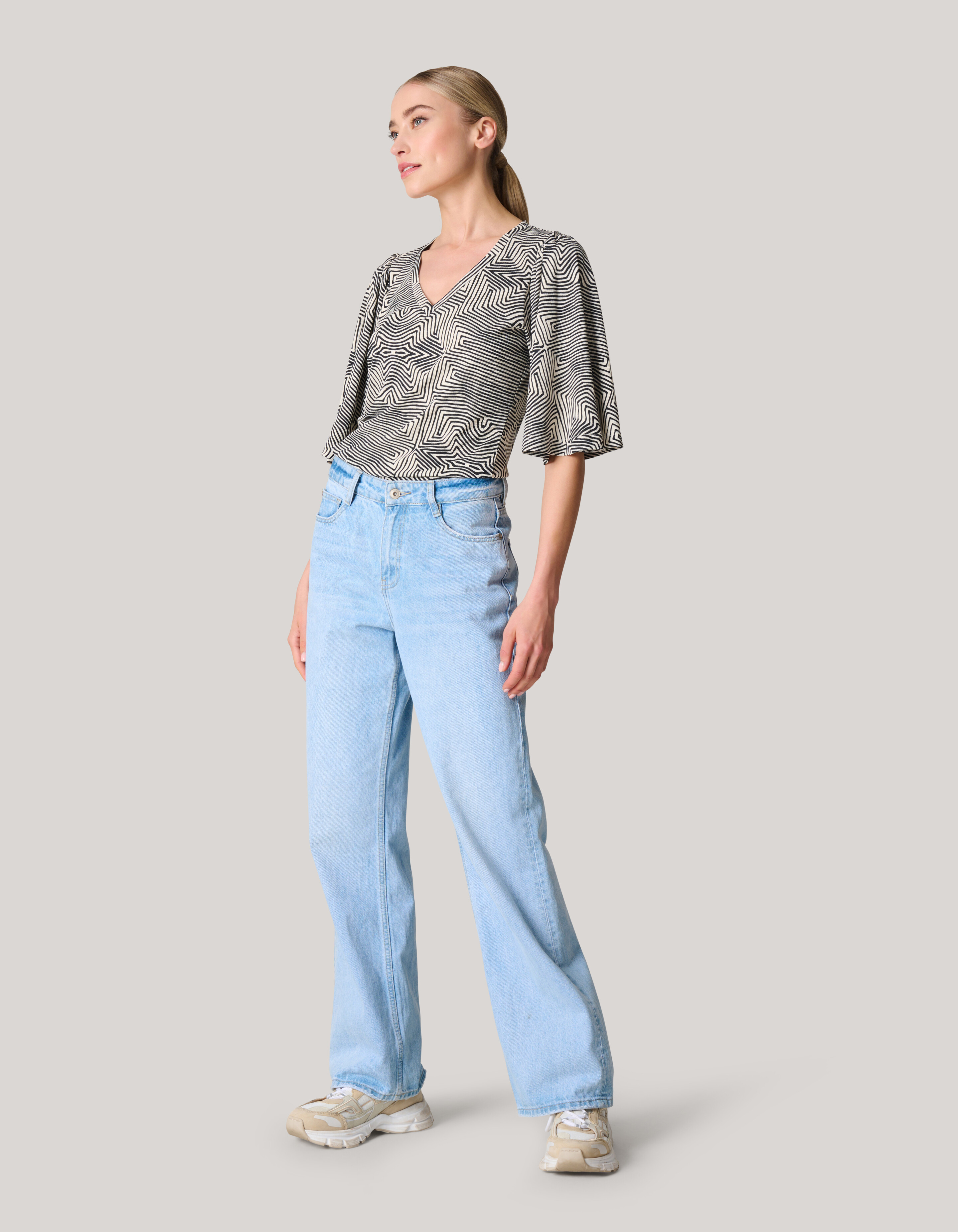 Rib Jersey Ruffle Top SHOEBY WOMEN