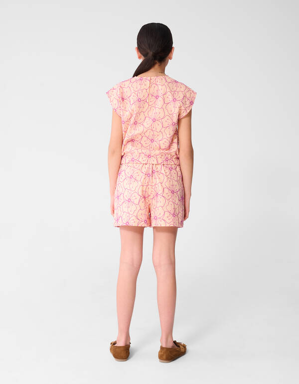 Flower Embroidery Short Lichtoranje SHOEBY GIRLS