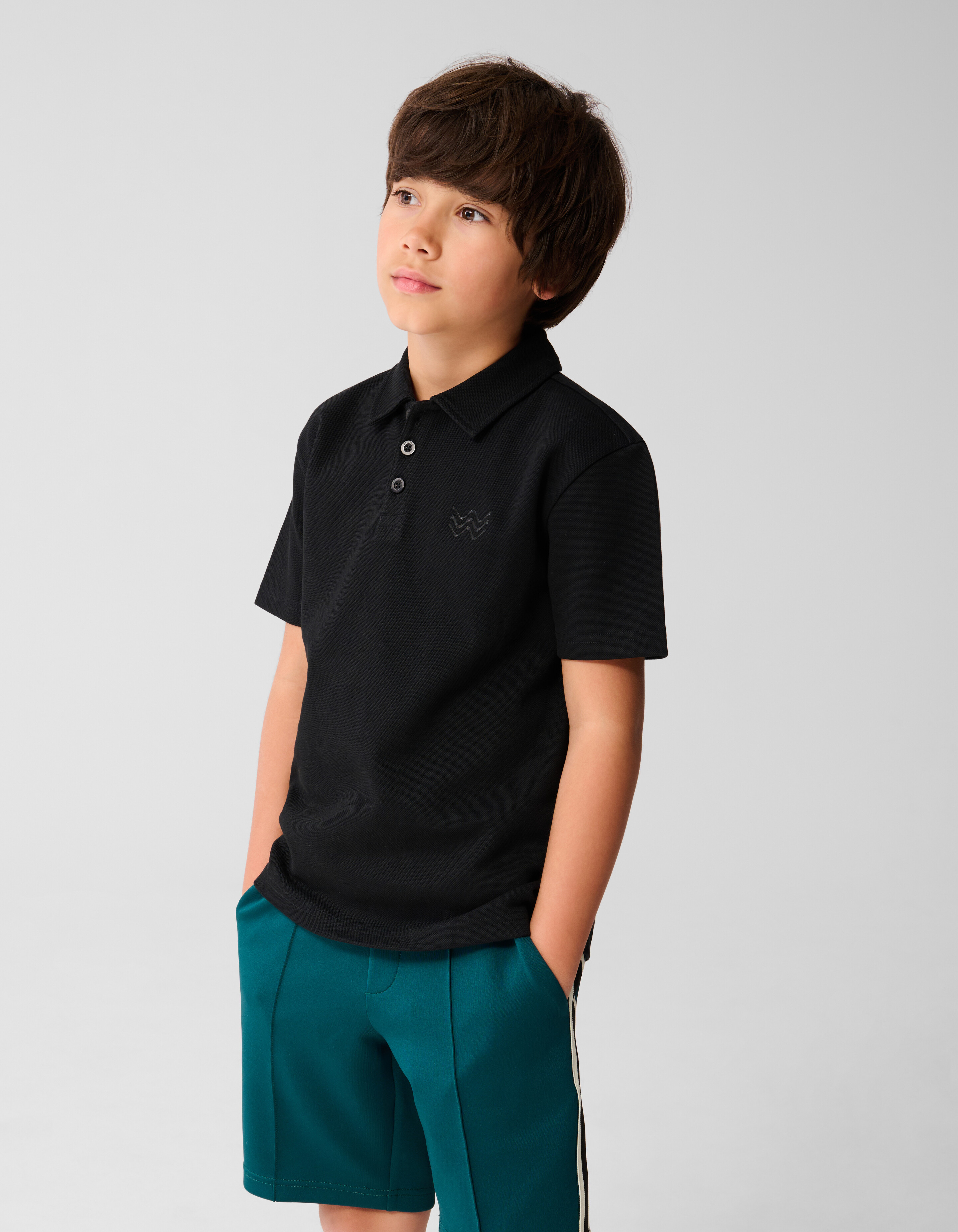 Pique Polo Zwart SHOEBY BOYS