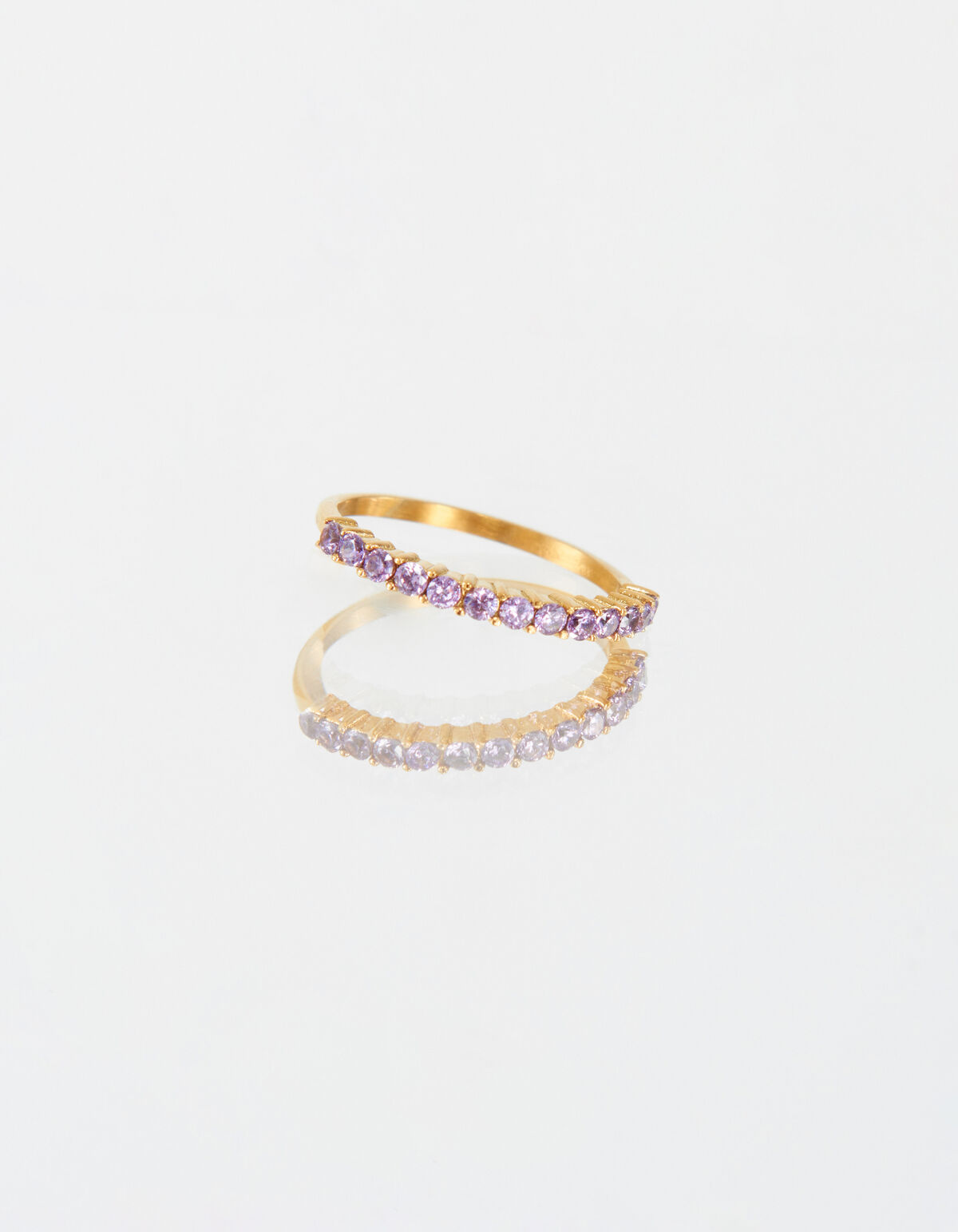 Violet Stone Ring Stainless Steel ACCESSOIRES SHOEBY