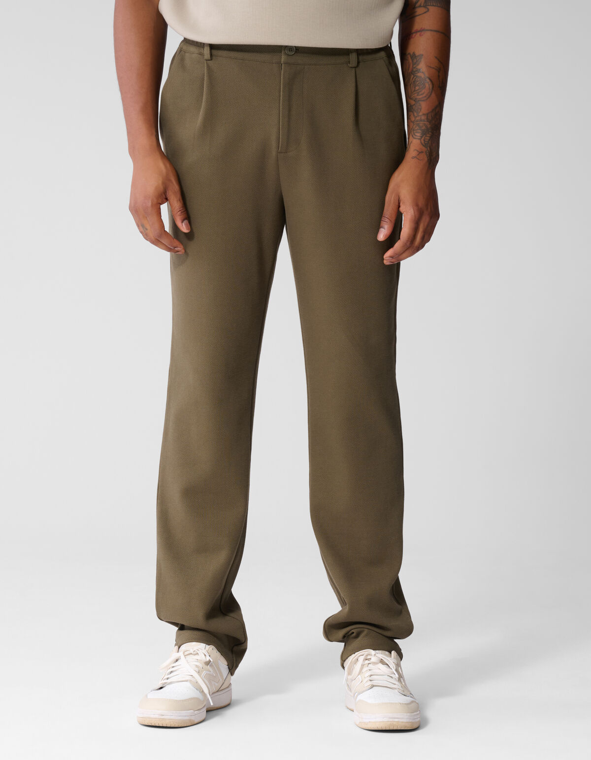 Keper Structuur Broek Donkergroen SHOEBY MEN