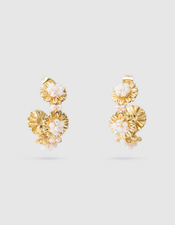 Beaded Flower Oorbellen Goud SHOEBY ACCESSOIRES
