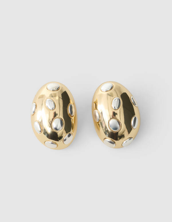 Egg Oorbellen Goud/Zilver SHOEBY ACCESSOIRES