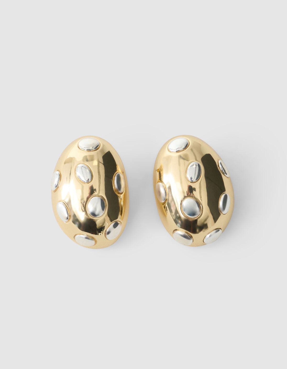 Egg Oorbellen Goud/Zilver SHOEBY ACCESSOIRES