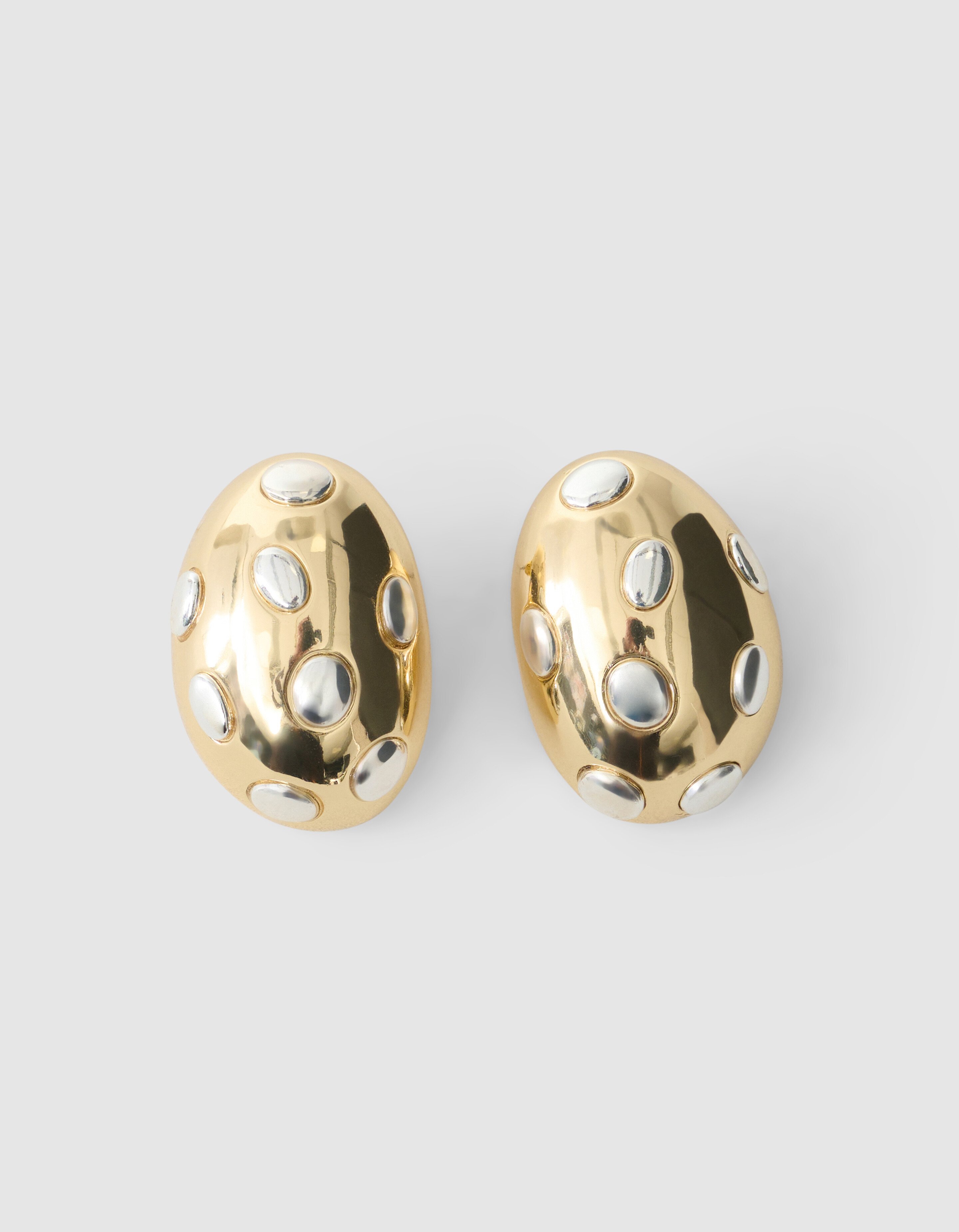 Egg Oorbellen Goud/Zilver SHOEBY ACCESSOIRES