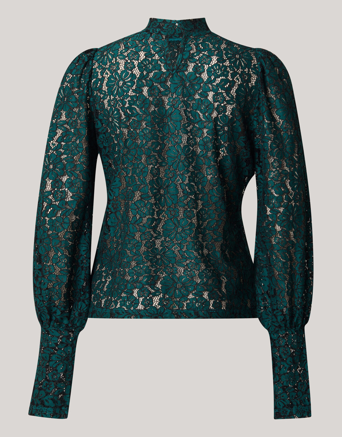 Two Tone Kanten Top Donkergroen SHOEBY WOMEN