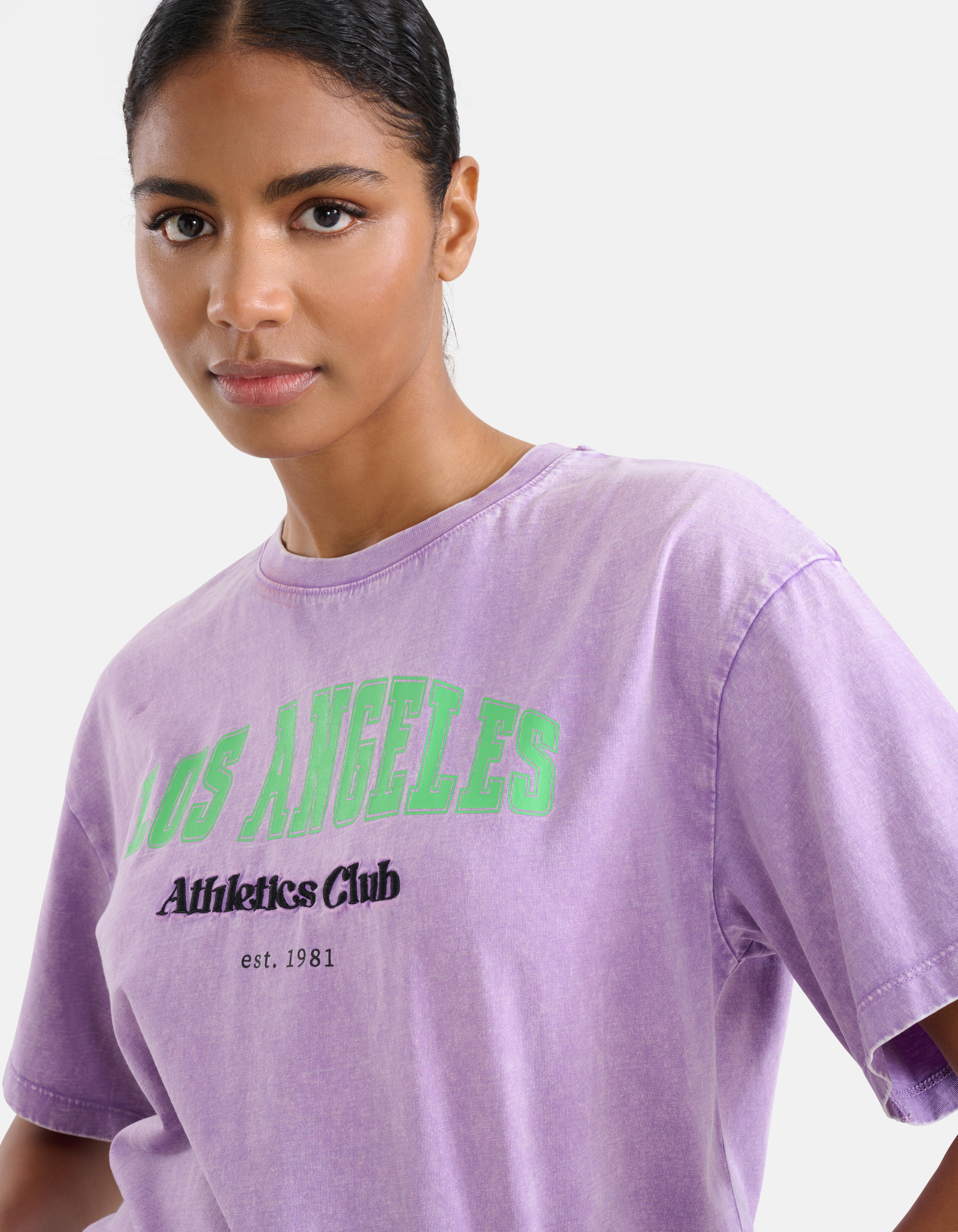 Washed Artwork T-shirt Paars SHOEBY WOMEN