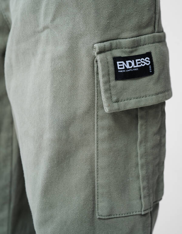 Loose Fit Jog Cargo Broek Khaki SHOEBY BOYS