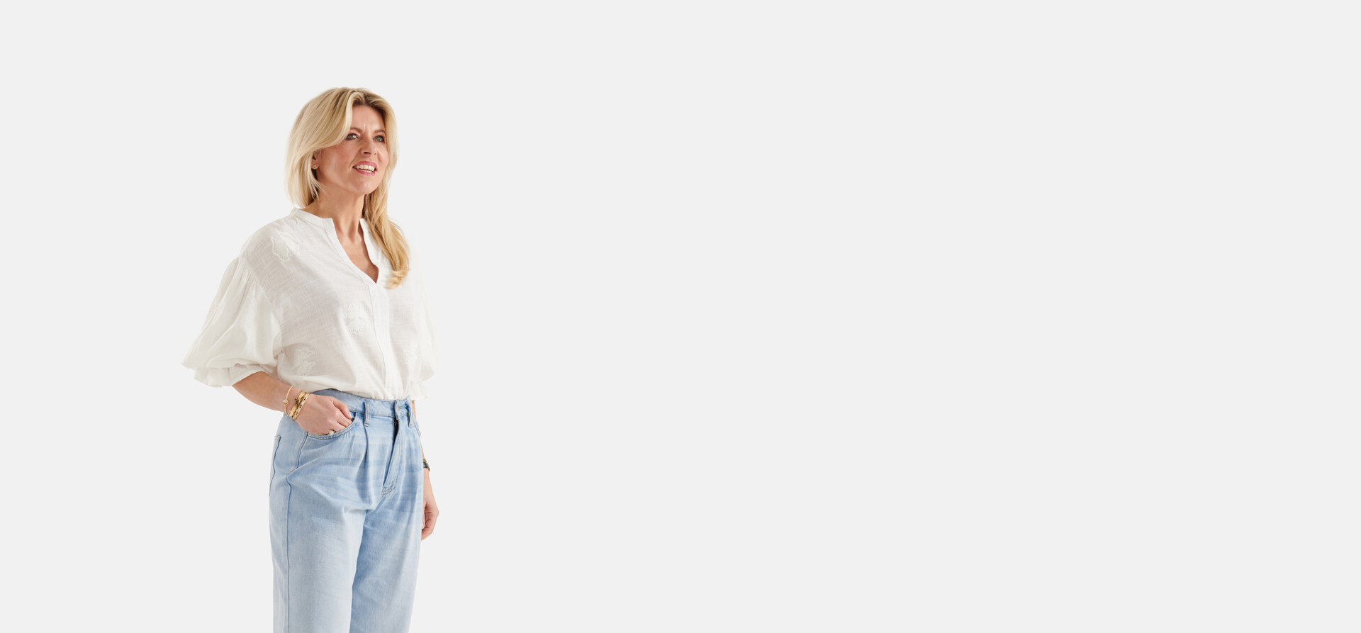 Embroidery Blouse Gebroken Wit By Lonneke SHOEBY WOMEN