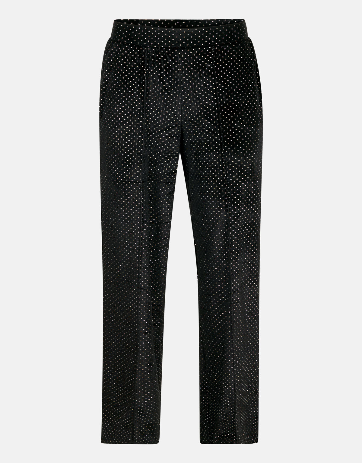 Glitter Wide Leg Broek Zwart EKSEPT