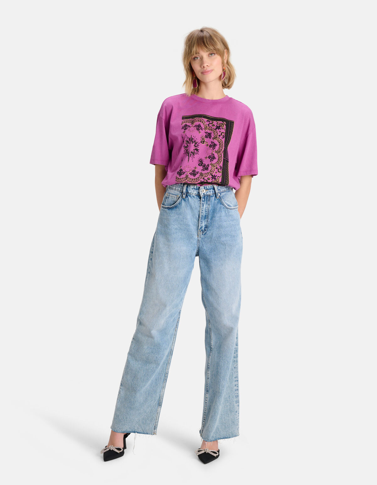Printed T-shirt Roze SHOEBY WOMEN