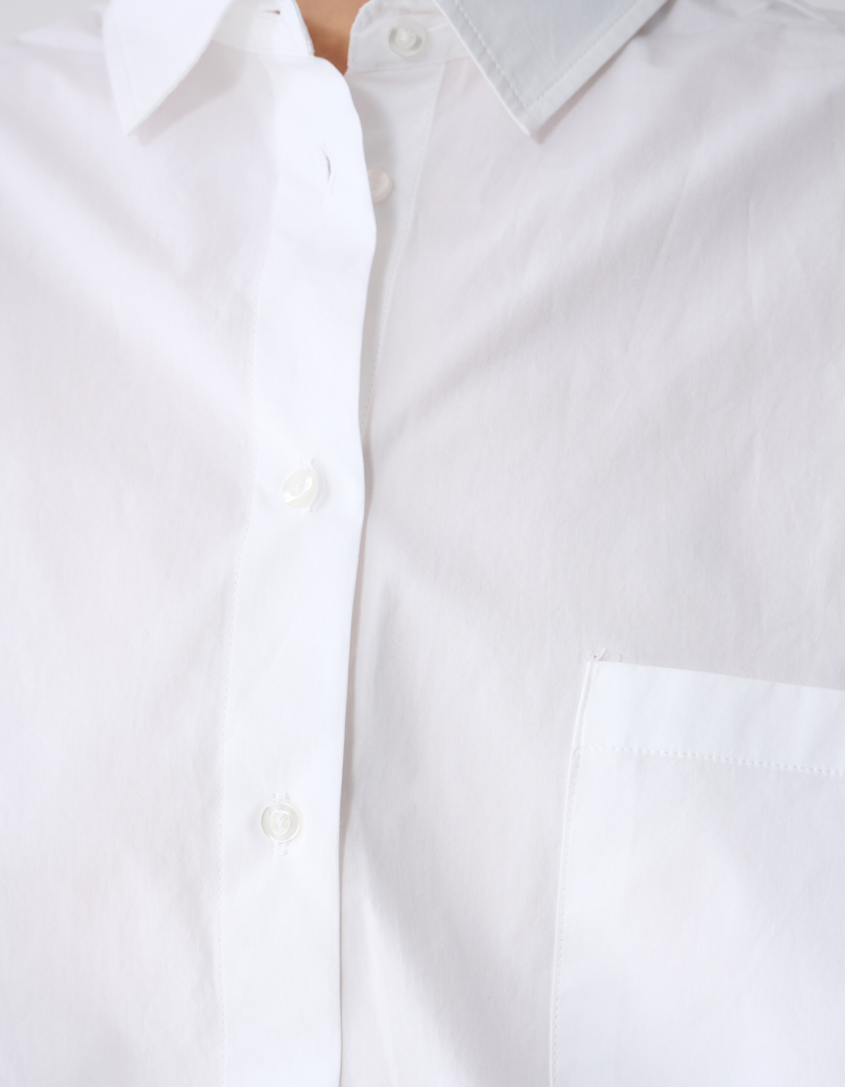 Pleat Poplin Blouse Wit SHOEBY WOMEN