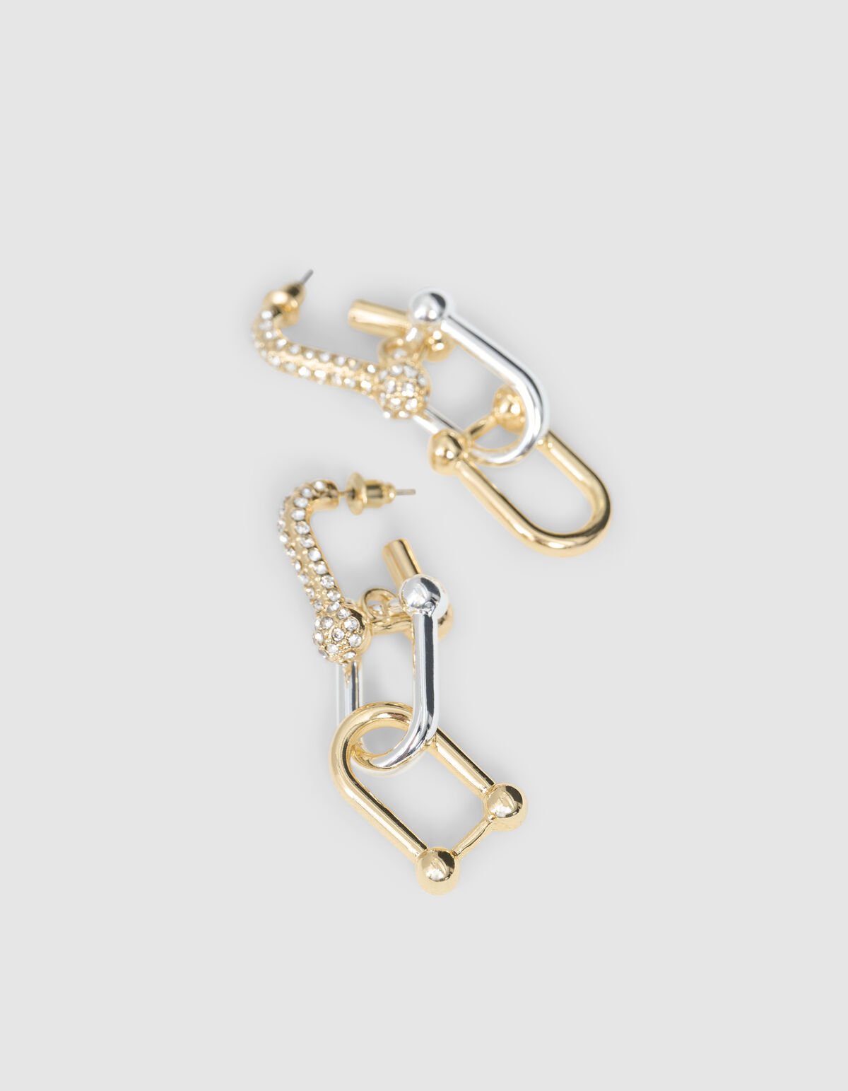Link Strass Oorbellen Goud SHOEBY ACCESSOIRES
