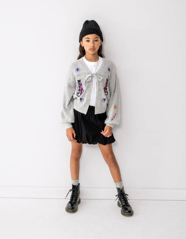 Strass Balloon Mini Rok Zwart SHOEBY GIRLS