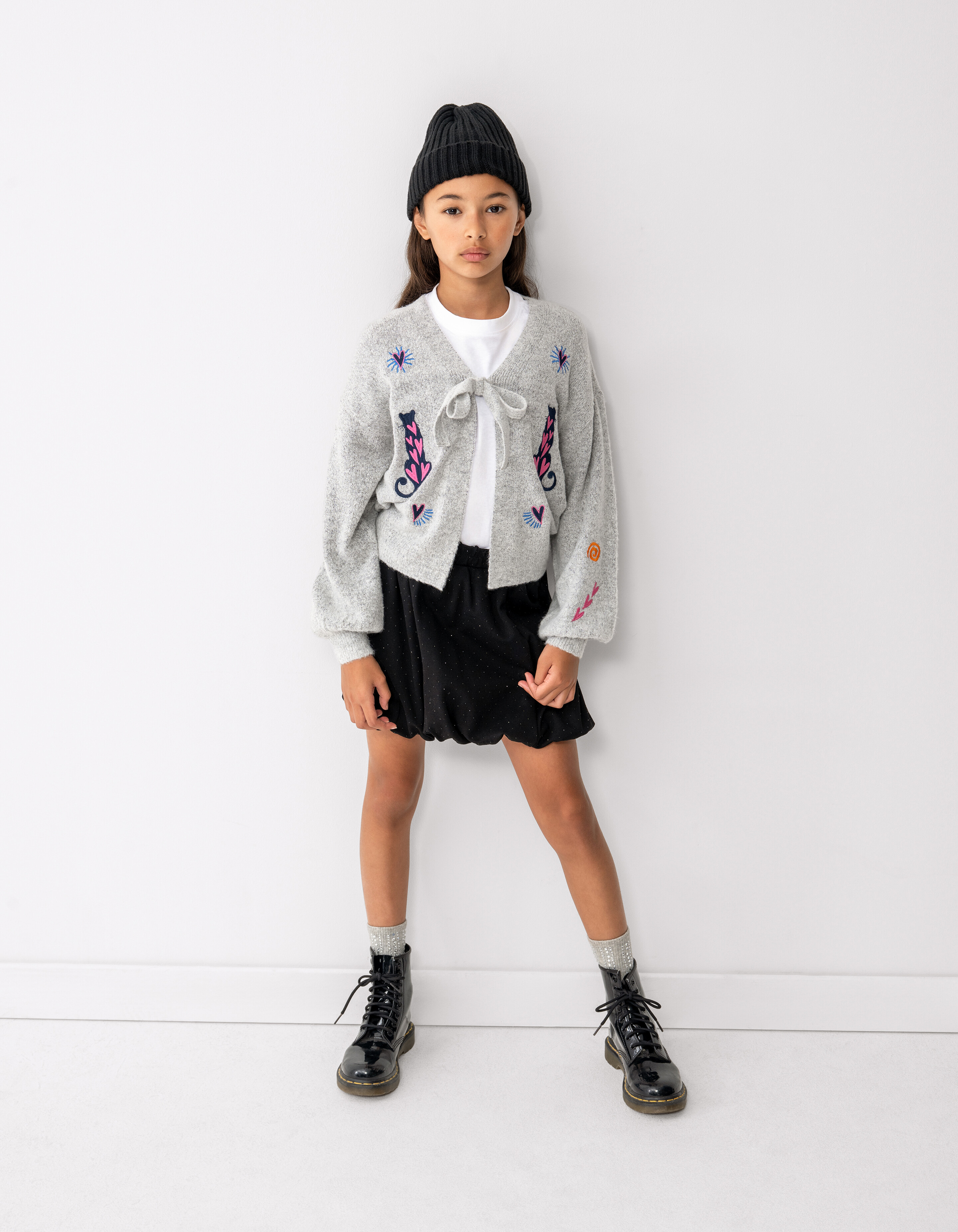 Strass Balloon Mini Rok Zwart SHOEBY GIRLS
