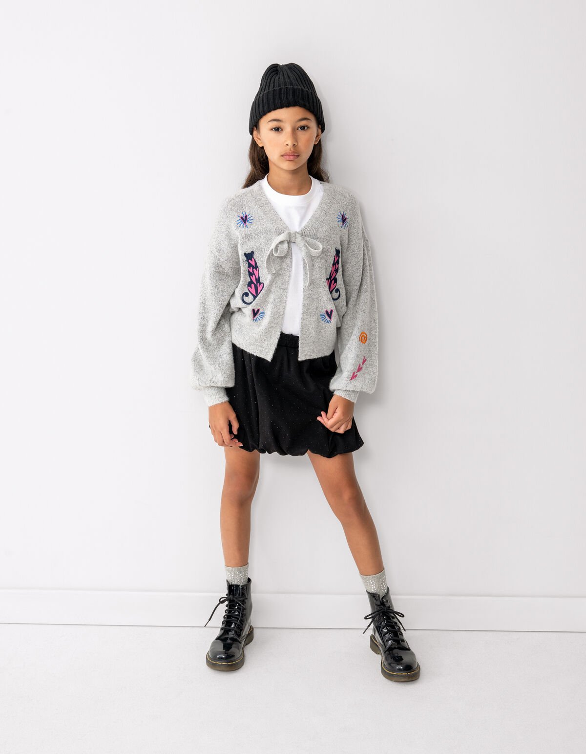 Strass Balloon Mini Rok Zwart SHOEBY GIRLS
