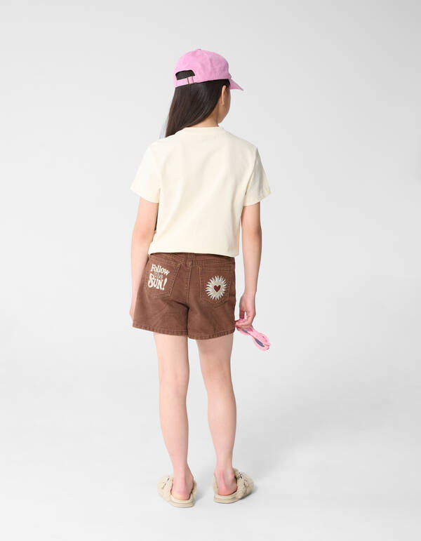 Heart Club Artwork T-shirt Gebroken Wit SHOEBY GIRLS