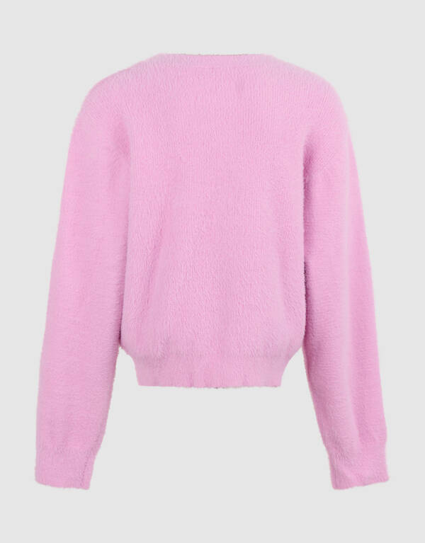 Fluffy Button Vest Roze SHOEBY GIRLS