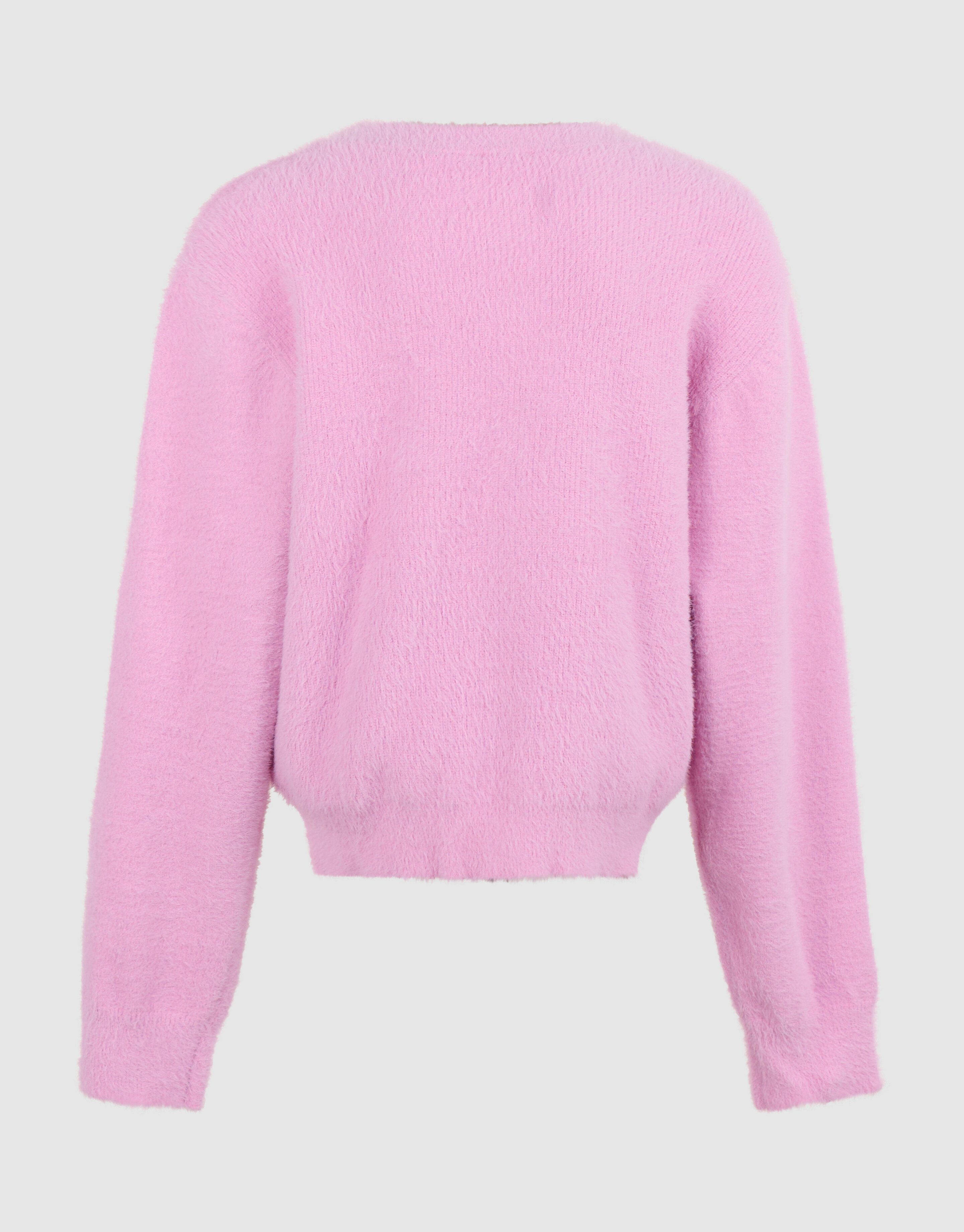 Fluffy Button Vest Roze SHOEBY GIRLS