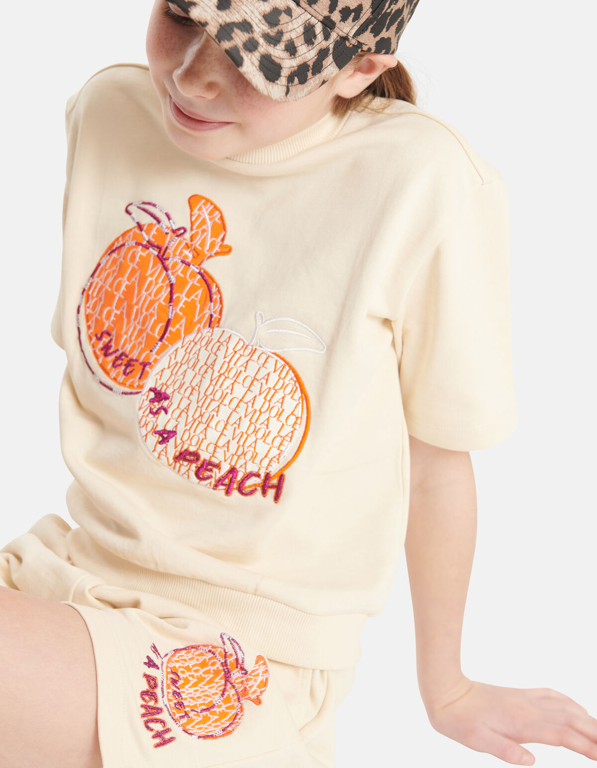 Artwork Sweat T-shirt Gebroken Wit SHOEBY GIRLS