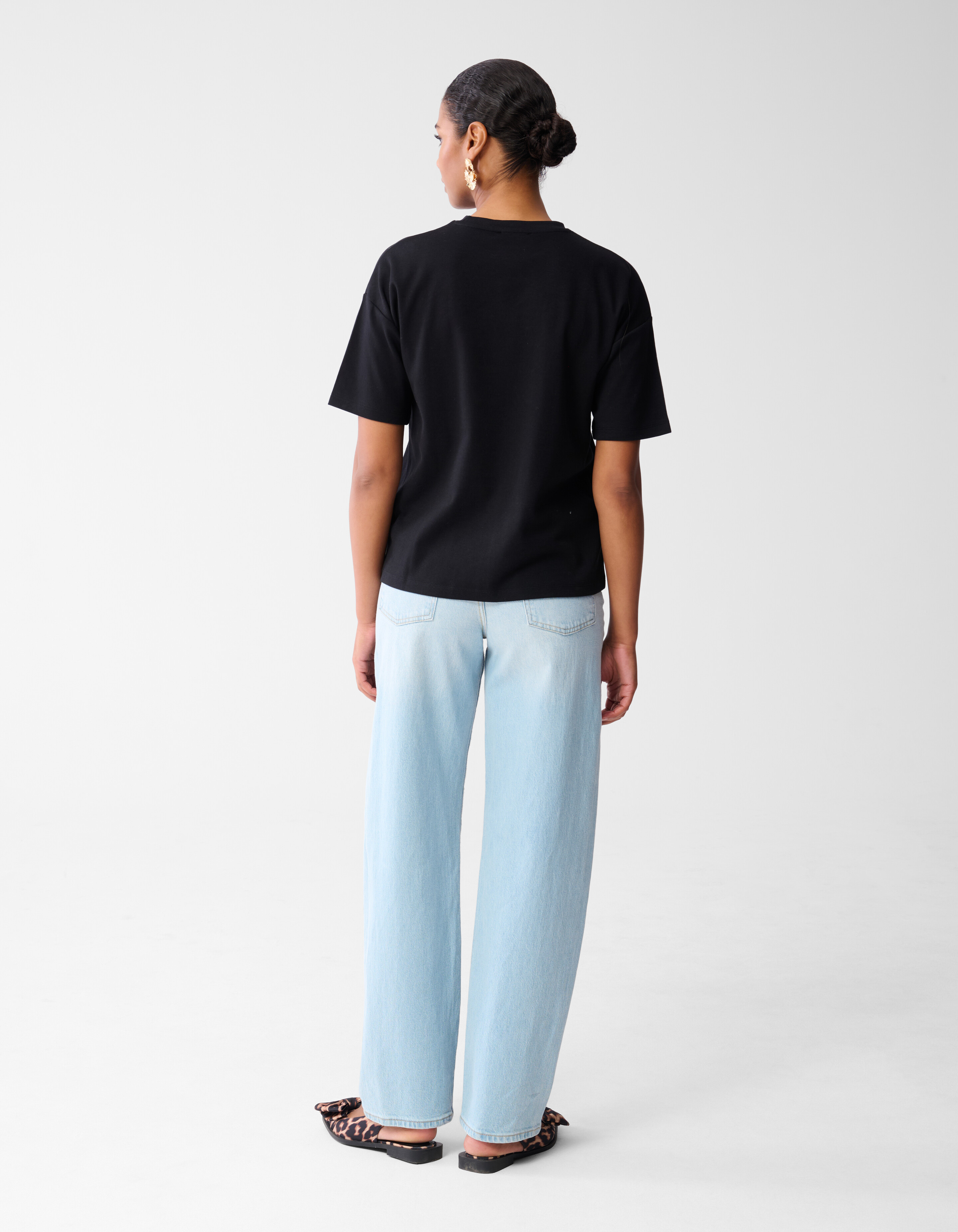 Oversized Basis T-shirt Zwart SHOEBY WOMEN