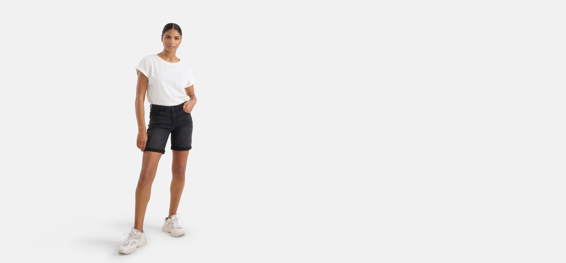 Denim Short Zwart SHOEBY WOMEN