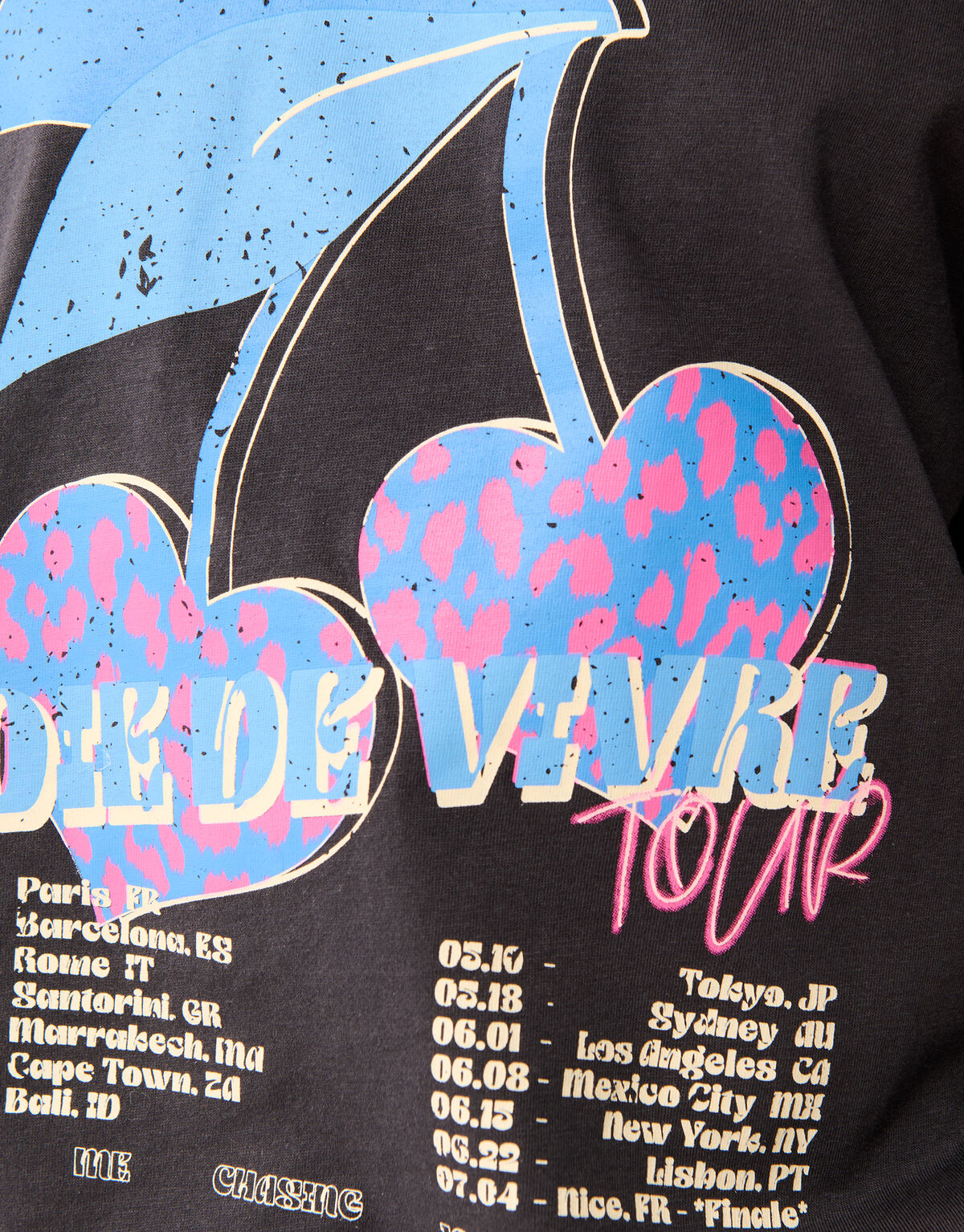 Vivre Artwork T-shirt Donkergrijs SHOEBY GIRLS