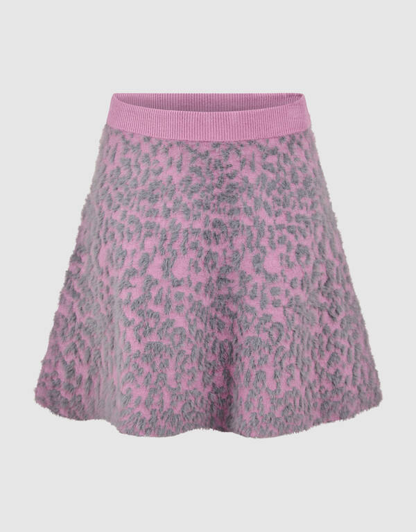 Leopard Knit Rok Roze SHOEBY GIRLS