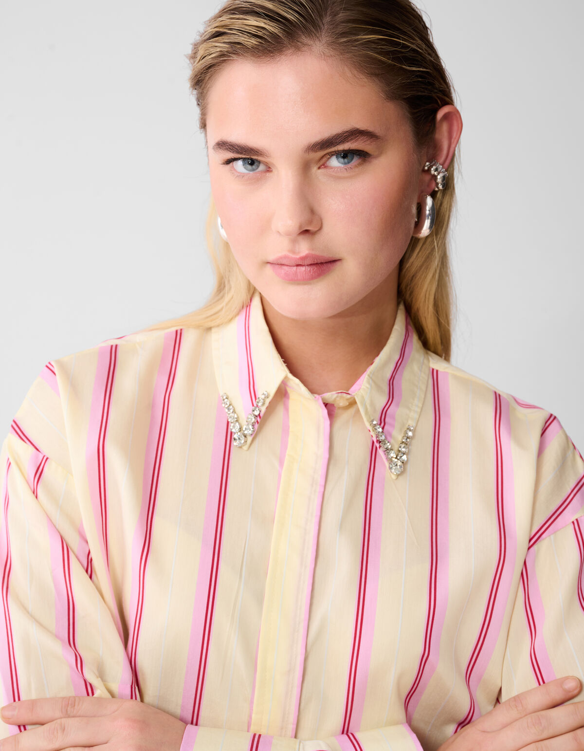 Stripe Blouse Lichtgeel SHOEBY WOMEN