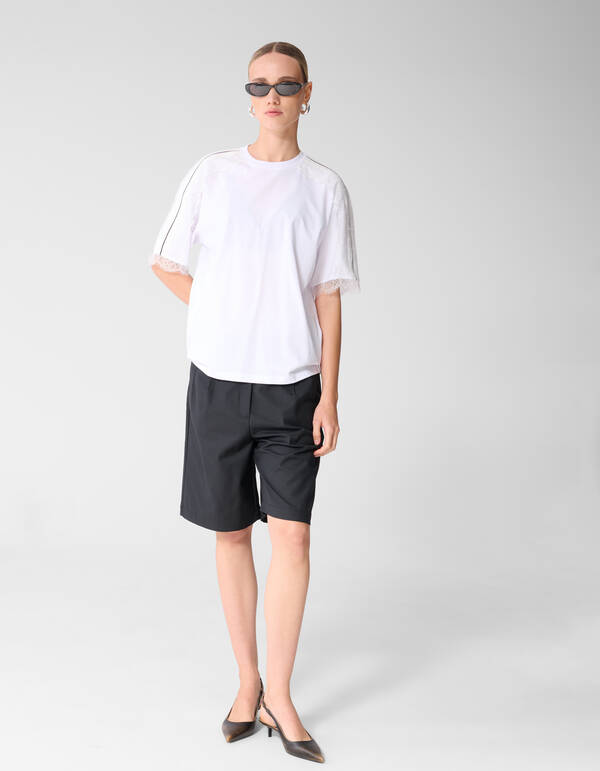 Kanten T-shirt Wit SHOEBY WOMEN