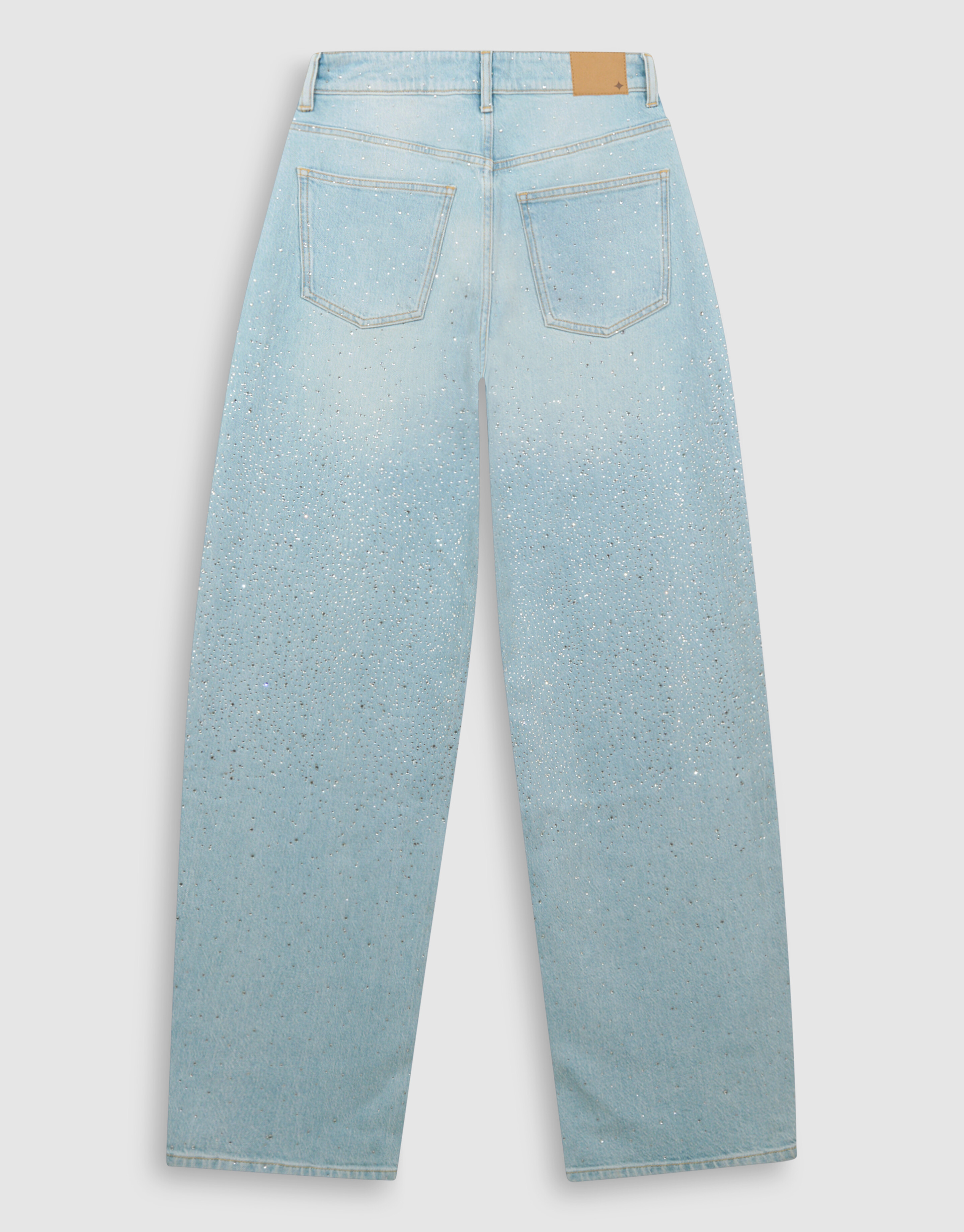 Strass Waterfall Barrel Fit Jeans Bleached SHOEBY WOMEN