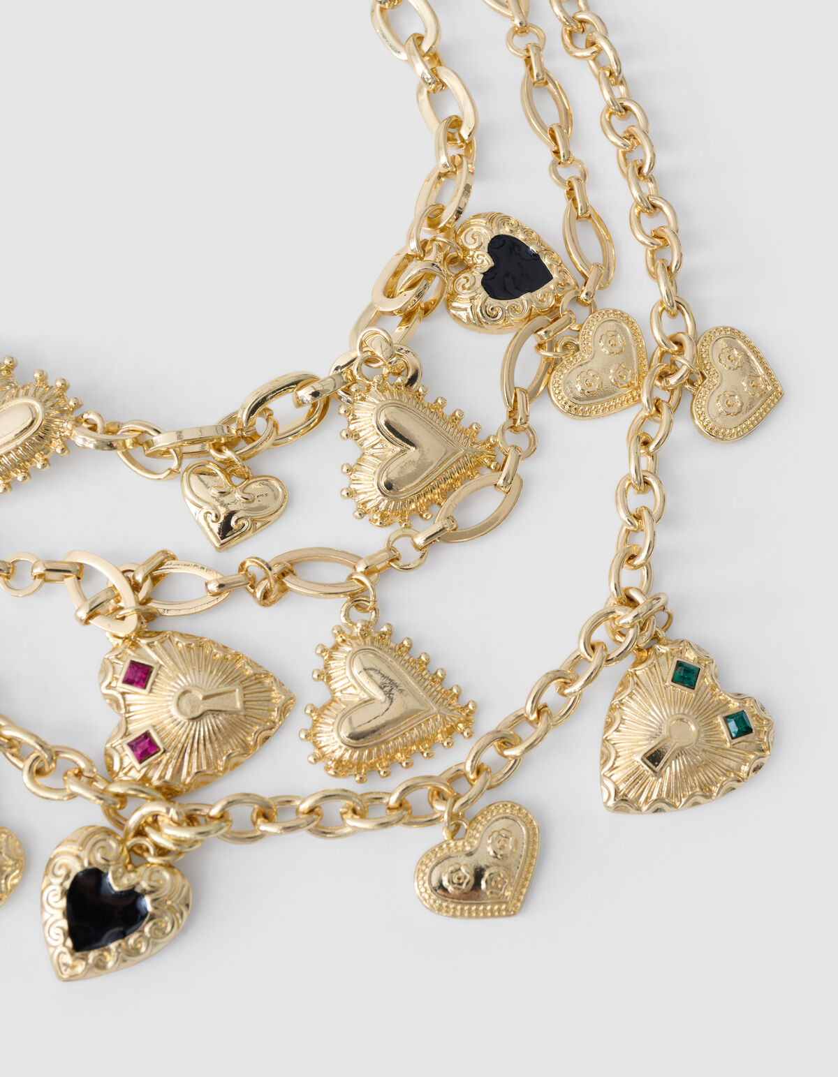 Vintage Heart Ketting Goud SHOEBY ACCESSOIRES