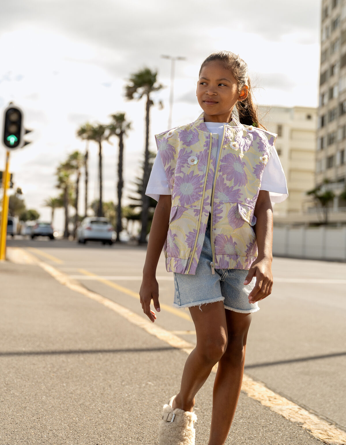 Embellished Bomber Gilet Lichtpaars SHOEBY GIRLS