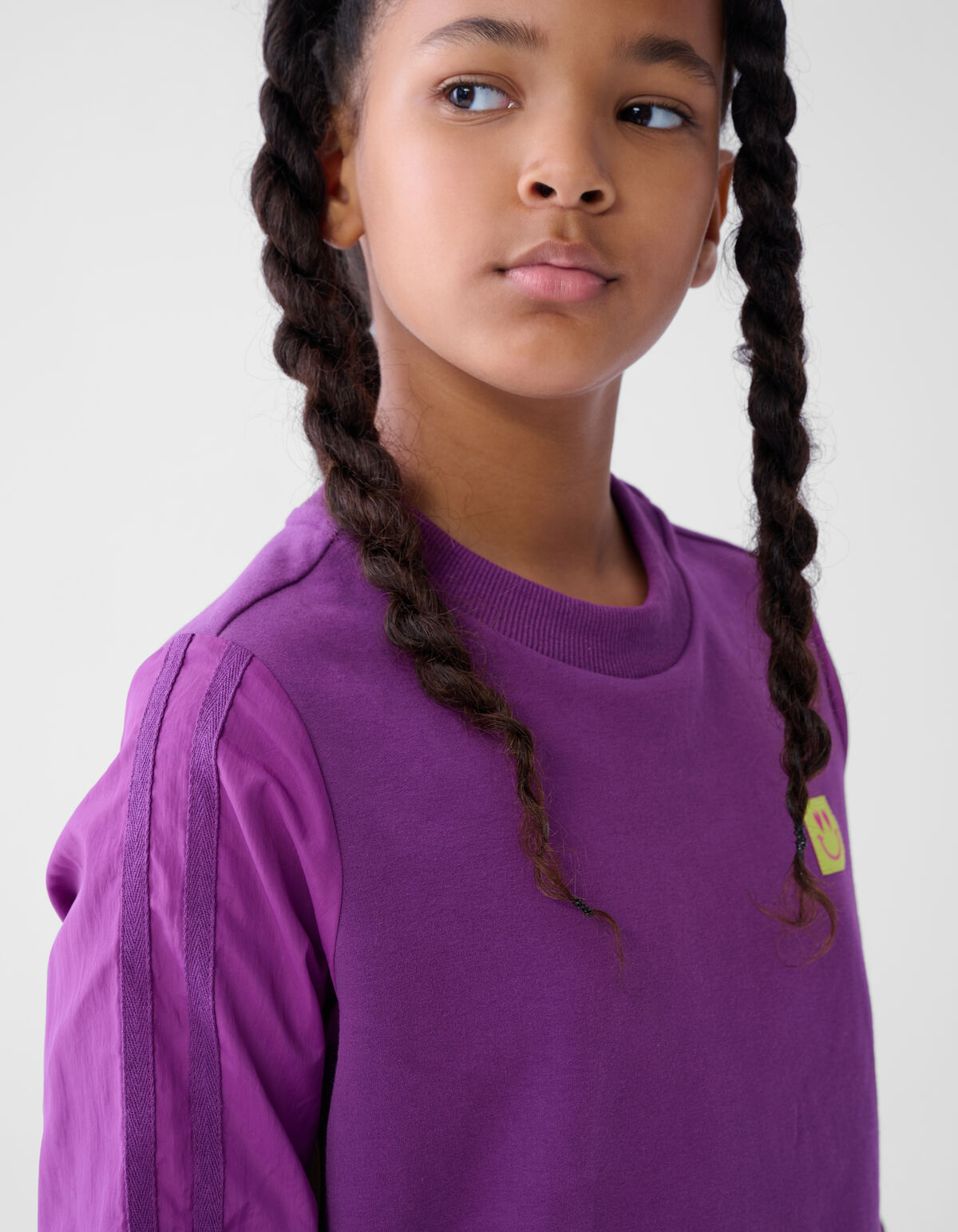 Sporty Stripe Sweater Paars SHOEBY GIRLS