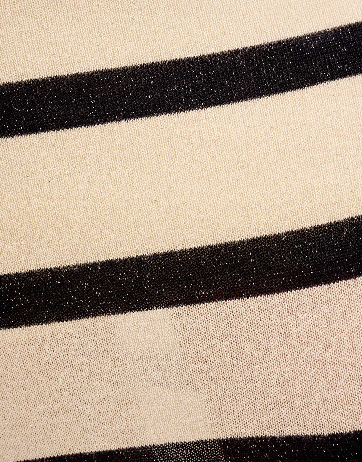 Glitter Gestreepte Midi Rok Gebroken Wit/Zwart SHOEBY WOMEN