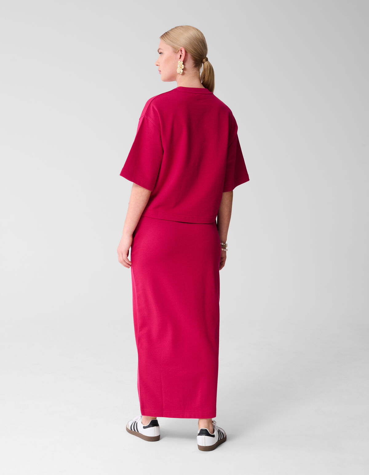 Maxi Sweat Rok Roze/Rood SHOEBY WOMEN