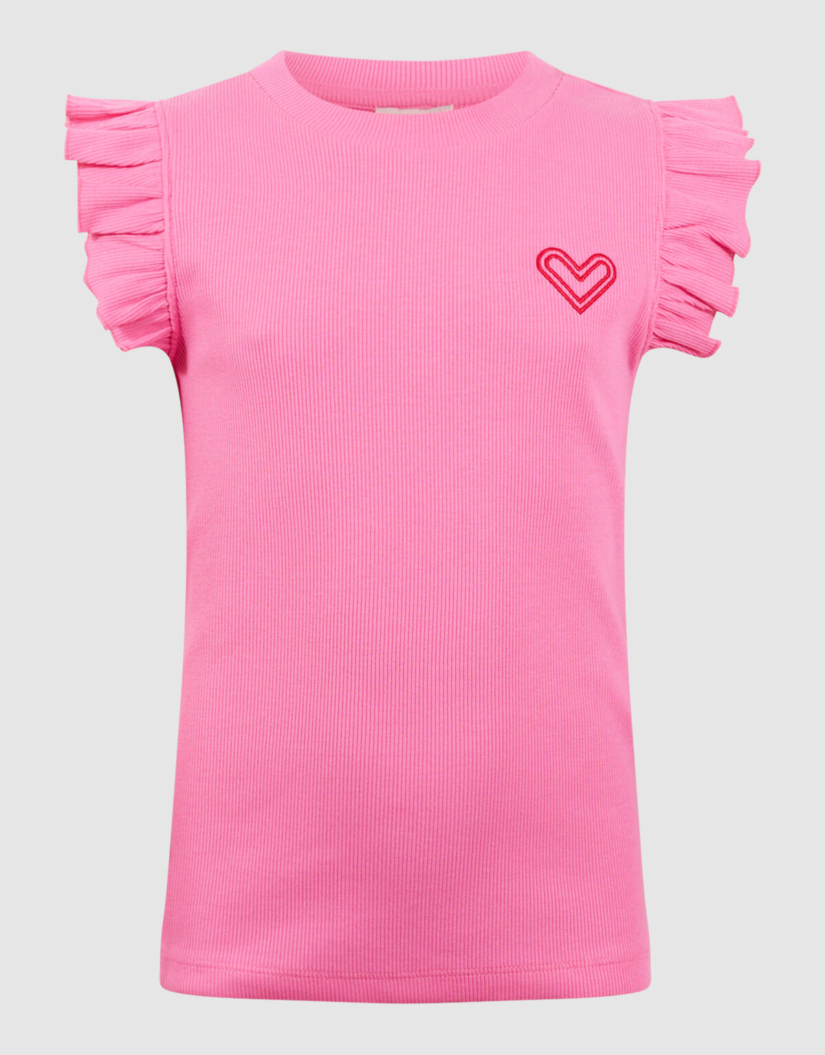 Ruffle Heart Top Roze SHOEBY GIRLS