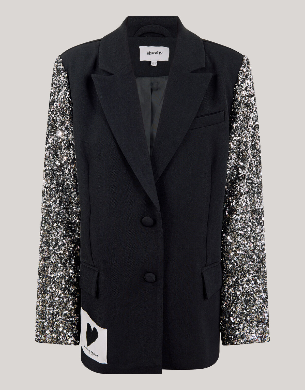 Sequin Mix Blazer Zwart SHOEBY GIRLS