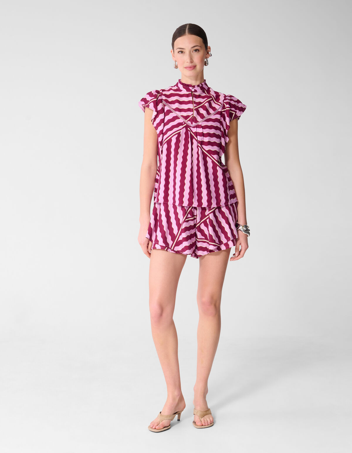 Wavy Printed Short Roze/Paars SHOEBY WOMEN