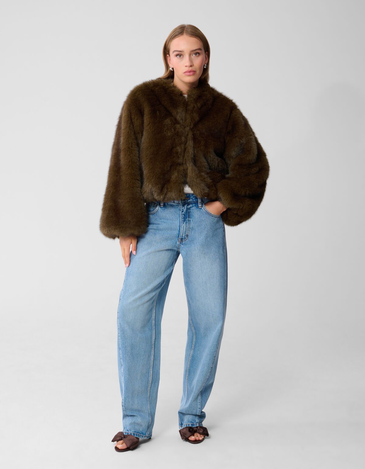 Faux Fur Jack Donkerbruin By Monica SHOEBY WOMEN
