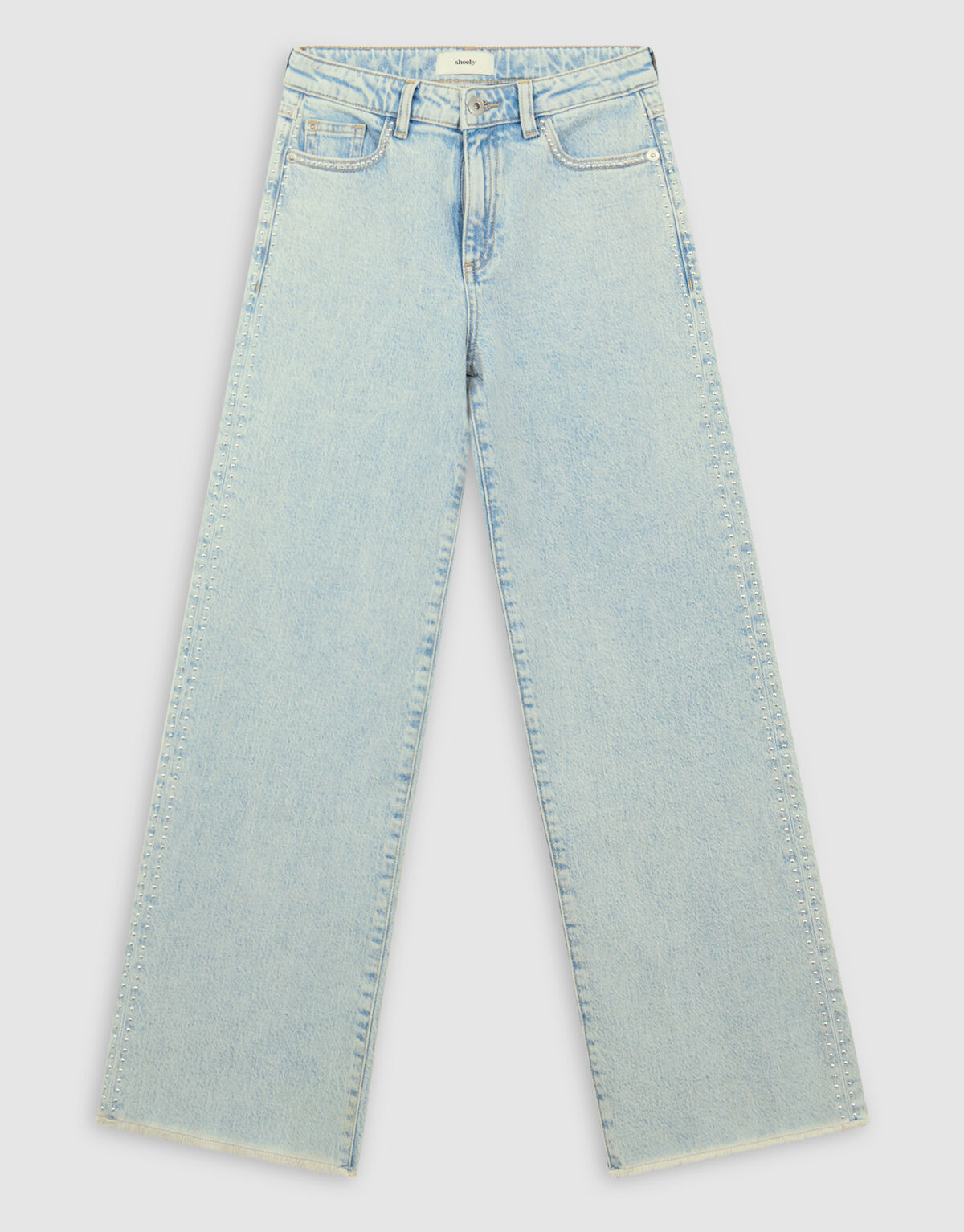Studs Wide Leg Fit Jeans Bleached SHOEBY GIRLS
